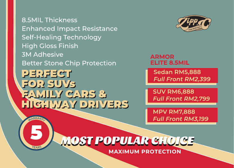 Armor Elite 8.5 mil PPF package details and pricing